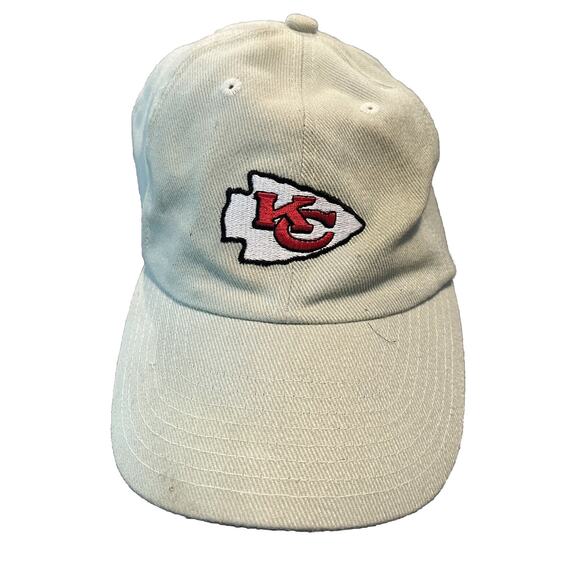 VTG Kansas City Chiefs Adult Unisex Strapback Hat Cap Tan Red Arrow KC NFL - Picture 1 of 6